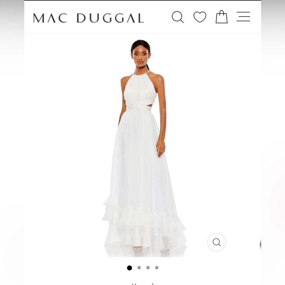 Mac Duggal White Gown